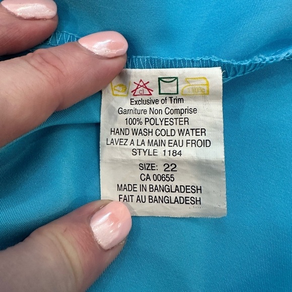 Penningtons Blue Tank  Sleeveless Size 22 - Picture 5 of 6